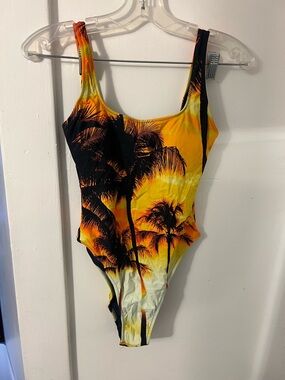 Early 2000s Tumblr Sunset One-piece Swimsuit